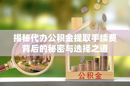 宁蒗揭秘代办公积金提取手续费背后的秘密与选择之道