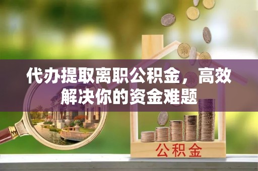 宁蒗代办提取离职公积金，高效解决你的资金难题