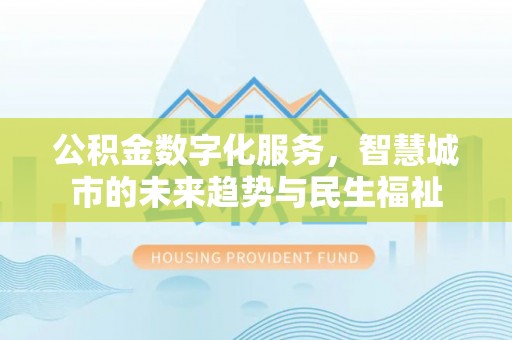 宁蒗公积金数字化服务，智慧城市的未来趋势与民生福祉