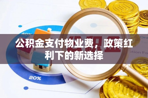 宁蒗公积金支付物业费，政策红利下的新选择